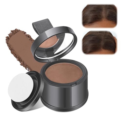 Hairline Retoca Raíces Polvo de Línea de Cabello Natural para Cubrir Sombras y Rayitas - Maquillaje Capilar Resistente al Agua (Marrón)