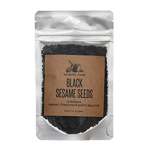 Premium Black Sesame Seeds: Unhulled Seeds with Fiber, Antioxidants, Protein, Vitamins, and Fiber. Perfect for Vegan and Keto Diets â€“by Collected Foods