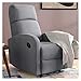 TIM-LI Pojedyncza tkanina sofa fotel relaksacyjny - regulowany fotel do siedzenia w kina domowego z grubą poduszką do siedzenia i oparciem, do salonu, ciemnoszary
