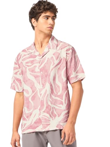 Chemise pour homme rose L Bewakoof Pink_685480 vêtements décontractés légers