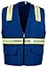 Safety Depot Safety Vest High Visibility Reflective Tape with 4 Lower Pockets, 2 Chest Pockets with Pen Dividers 8038-RB (Royal Blue, Medium)