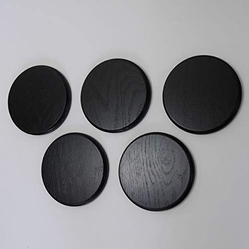 GTK - Geweihe & Trophäen KRUMHOLZ 5 Placas de cuña para Armas, Redondas, 15 cm, Color Oscuro