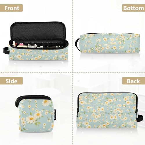 Bolsa de viaje Art Daisy Flowers para herramientas de cabello con tapete resistente al calor miniatura 5