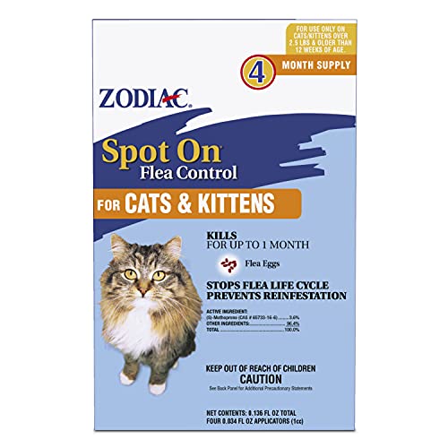 Zodiac Spot On Flea Control for Cats & Kittens 4 Pack