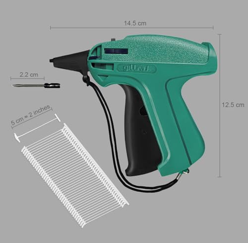 GILLRAJ MILAN Clothes Tagging Gun with 5000 2" Standard Barbs and 6 Needles Clothing Retail Price Tag Gun Kit for Boutique Store Warehouse Consignment Garage Yard Sale (2")