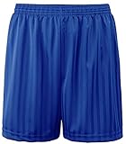 Kids Essentials Boys Girls PE Shorts School Games Gym Football Shadow Stripe Many Colours (Royal Blue, 5-6 Years)