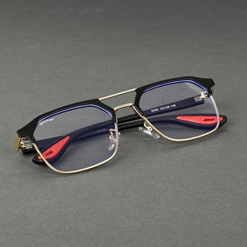 Image of GYNK Square Frame Sunglasses for Men | Premium Metal Frame Sunglasses | Fashion Eyewear for Driving, Travel, Riding, Outdoor Activities, Beach & Daily Wear