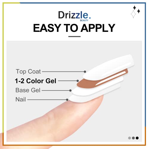 Drizzle. Beauty Nail Polish Light Brown Color, Gel Nail Polish (15Ml) Single Bottle Led Uv Gel Polish Soak Off French Nail For Starter Salon Diy At Home #TOP5