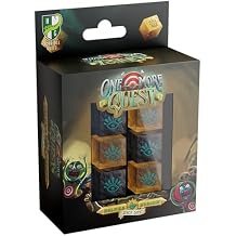 Modiphius Entertainment One More Quest Deluxe Eyecon Dice Set - 6 Custom 6-Sided Dice Set, Comedy Dungeon Crawling Tabletop Role Playing Accessory