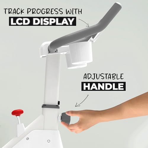 Image of Pacer Spin Bike for Home Workout| 7 Kg Fly Wheel | 100 kg Max Weight Capacity | 5 Level Magnetic Resistance | Adjustable Seat & Handle bar | LCD Display