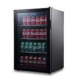 Commercial Cool Beverage Cooler, 4.4 Cu. Ft. Capacity, Drink Fridge with 3 Adjustable Shelves & Temperature Control, Beverage Fridge Holds up to 138 Cans,Black