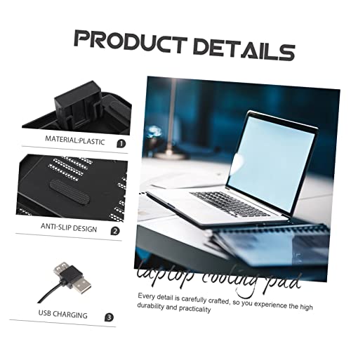Base para Notebook con Ventilador TEHAUX Negro miniatura 5