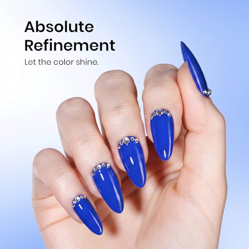 Image of Beetles Blue Gel Polish - 15ML /0.51Fl Oz, Electric Blue Gel Nail Polish, Color-Matched Bottle, Soak-Off UV LED, Long-Lasting Holiday & Summer Nails Art for DIY Beginners & Salon Pros