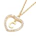 Wishoney Letter Pendant Necklace A-Z Name Necklace Initial Necklace Women Jewelry Message Card