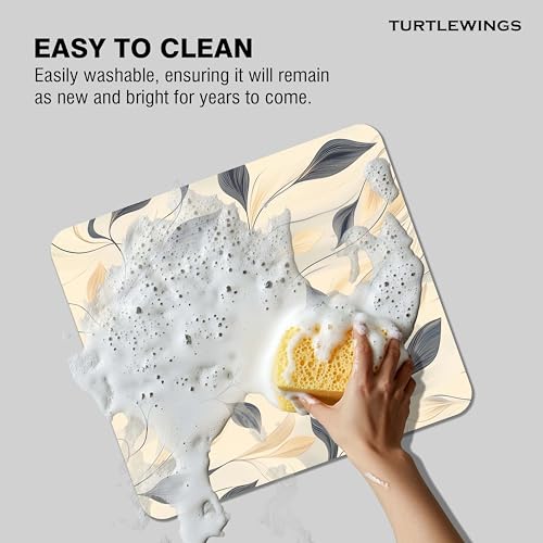 Image of TURTLEWINGS | Mousepad | Smiley - 22x18 cm, 3mm Thick | Abstract Design Non-Slip Rubber Base | Office, Study & Gaming Use | Premium Smooth Surface 11 21