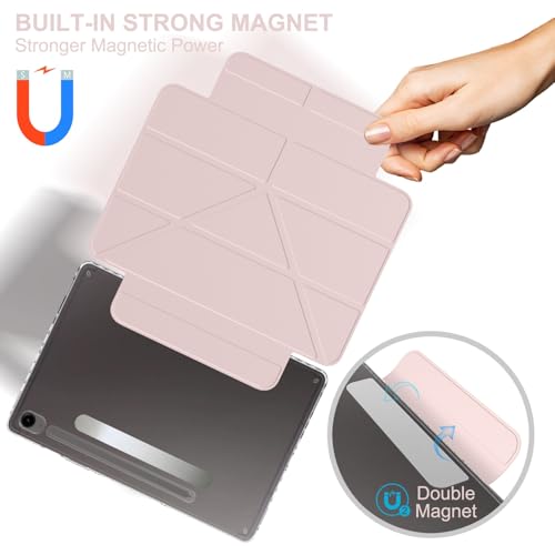 Coque Samsung Galaxy Tab S9 11 transparente rose pour bureau