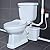 750Watt Upflush Macerating Toilet with Macerator Pump For Basement, Two Piece Toilet for Bathroom/Toilet/Sink/Kitchen, Powerful & Quiet Chair Height Elongated Toilet Bowl, Nano-Glazed Finish