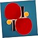 Happyyami 1set Lightweight Table Tennis Racket Set Comfortable Grip Includes Paddles and Training for and Self-Training