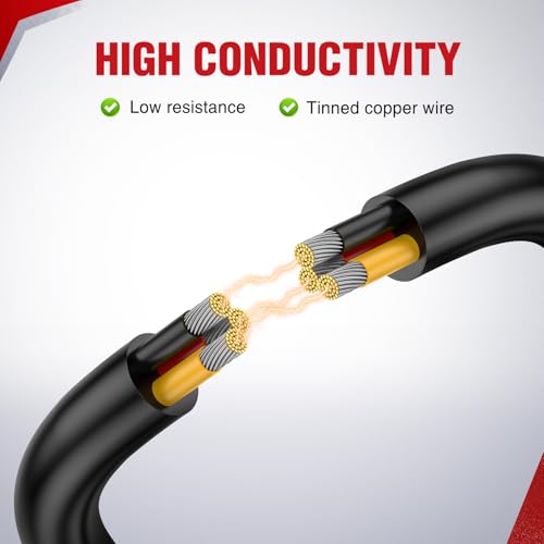 Image of Nilight 30FT 16AWG 3 Conductor Wire Tinned Copper Red Black Yellow | 3 Electrical Wire Tinned Oxygen Free Copper Parallel 600V DC Flexible PVC Case Extension Cords for LED Strip Lamp Lighting