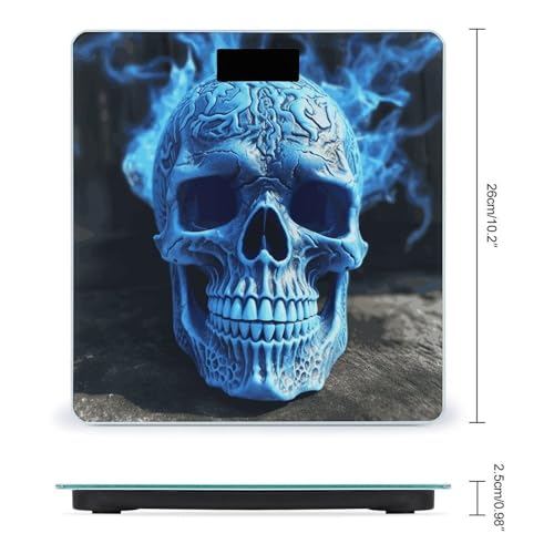 Báscula digital de baño con pantalla LED y vidrio templado miniatura 2