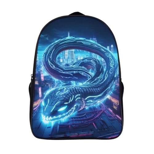 Mochilas escolares juveniles de primaria Glowing Snake con diseño impermeable de gran capacidad