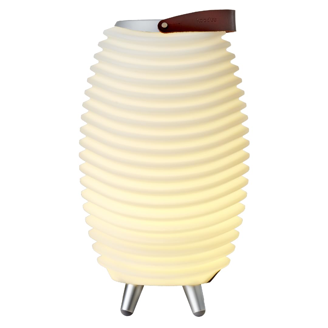 Kooduu Synergy 35 - Bluetooth Lautsprecher mit Lampe - Weinkühler-Funktion | 1,3L Kühlfach - Dimmer mit 4 Stufen - Bis zu 10 Stunden Akkubetrieb - 10W Vollbereich-Sound - TWS-Kopplung - USB-C - 2700K