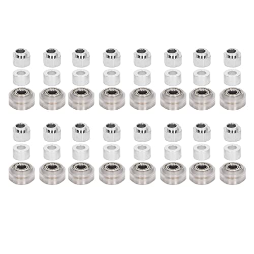 xuuyuu 3Dプリンターポム製プーリーウィールセット 48個入り 静かでゆっくりな動作 POM素材 耐久性 CR10 Ender 3 Anet A8対応に適しています 3Dプリント作業、高精度印刷、CNCルーター調整 (透明プーリー)