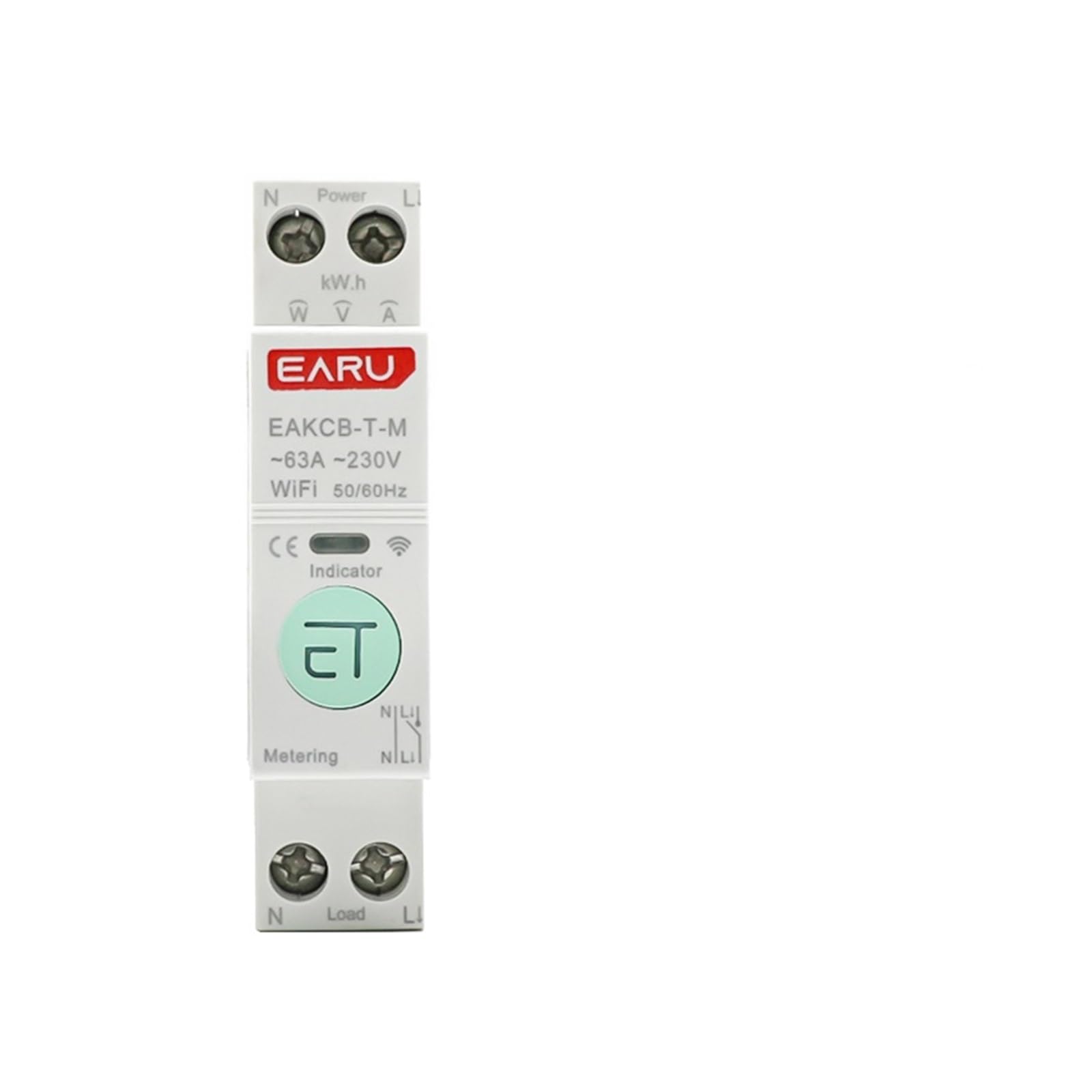 Disyuntor inteligente Zigbee 6A con medidor de potencia y proteccion de voltaje