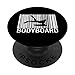 Bodyboard Barcode Silhouette Bodyboarding Surfisti PopSockets PopGrip: Impugnatura per Telefoni Cellulari e Tablet Intercambiabile