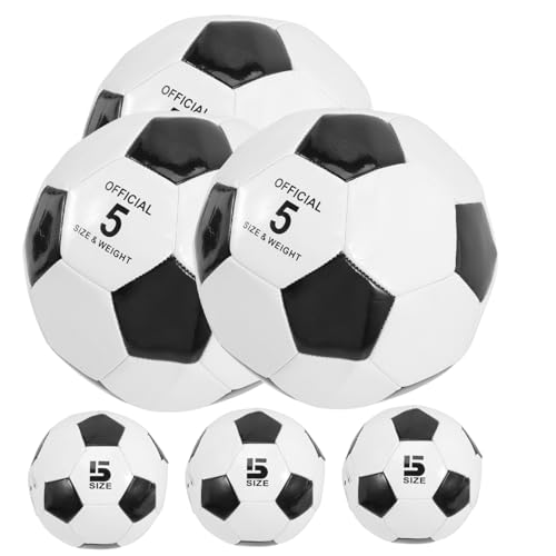 Ballon de football taille 5 Hemobllo haute élasticité lot de 6 en PVC pour entraînement