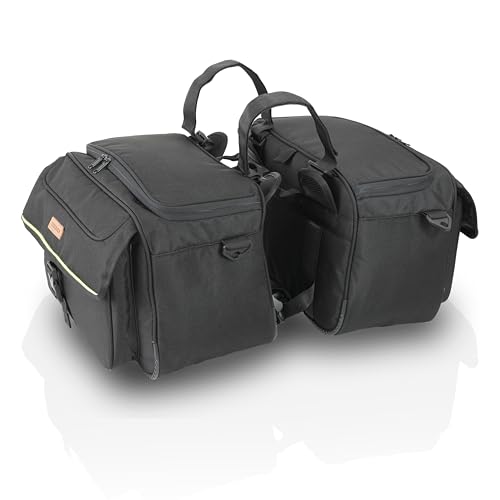Image of GUARDIANGEARS Sidekick 50Ltrs Cruiser Saddlebags with Waterproof rain Covers for All Motorcycles with a Straight Exhaust.