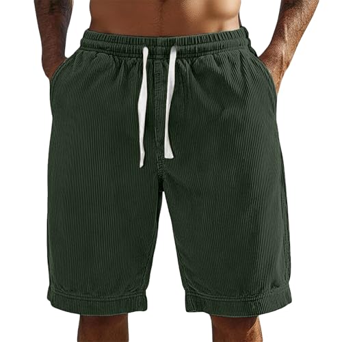 Short de course homme en velours côtelé ample et confortable pour l'été
