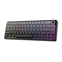 EPOMAKER X Aula F65 PRO Wireless Mechanical Gaming Keyboard, Hot-Swap, 5-Layer Padding, Creamy Gasket, Knob and Shine-Through PBT Keycap, RGB, BT/2.4GHz/USB-C (Gradient Grey, Reaper Switch)