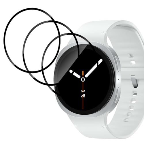 GEEMEE 3 Stück für Samsung Galaxy Watch 8 40mm für Panzerglas Schutzfolie, Flexible Schutzfolie HD Folie Anti-Bubble Ein...