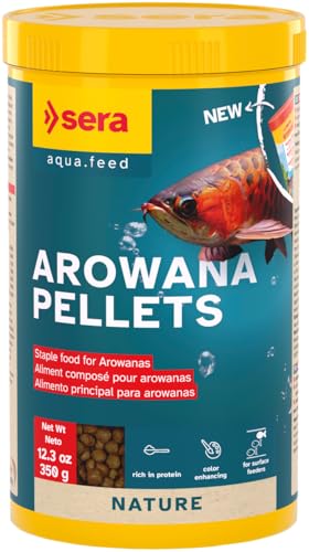 Sera Arowana Pellets 12.6 oz 1000 ml | Arowana Fish Food for Carnivorous Fish | Floating Pellets with High Aquatic Protein | Tropical Food | Aquarium Food for Carnivore Fish