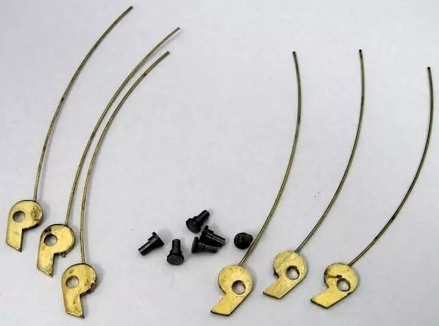 Antique Clock Ratchet Click Spring Part Pack of 6 Pieces New with Rivets Springs