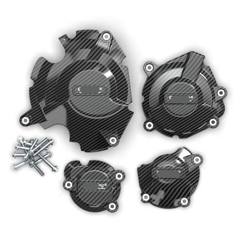 Couvercle protection moteur GSXS750 (2017-2023) aspect carbone pour alternateur et embrayage