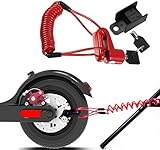 【EINFACHE BEDIENUNG】 - Das Scheibenbremsenschloss verfügt über ein einfaches Druckknopf-Verriegelungssystem. Die Schlüssel sind aus Edelstahl mit ergonomischem Design, um das Drehmoment zu reduzieren und ein Verbiegen oder Brechen zu verhindern.