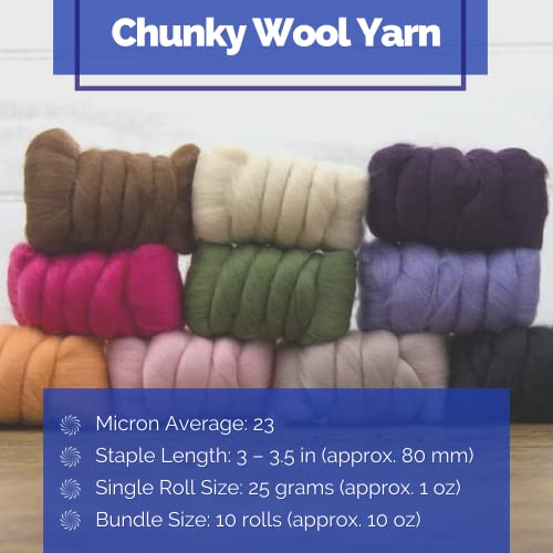 Revolution Fibers | Mystery Mixed Merino Wool Variety Pack | Perfect Wool Roving For Spinning, Rolags, Needle Felting, Wet Felting, Tapestry, Weaving And Crafting (Multicolored -Surprise Yourself) #TOP2