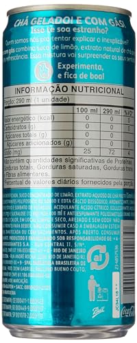 Pack de Matte Leão Limão com Gás Zero Lata 290ml, 6 unidades