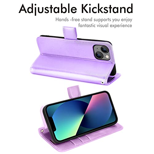 TECHGEAR iPhone 14 Plus Leather Wallet Case, Flip Protective Case Cover with Wallet Card Holder, Stand and Wrist Strap - Image 3