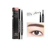  Allbestaye Lápiz de cejas 2 en 1 con cepillo giratorio triángulo para cejas Tatoo Pen impermeable de larga duración sin floración