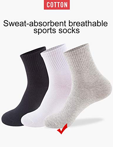 TanyPro Calcetines por media pierna respirable de algodón antideslizantes desodorante deportivos unisex hombre y mujer unisex Baloncesto Fútbol Correr Escalar Montaña