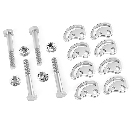 Camber Bolts for Chevy Silverado GMC Sierra 1500 2500 Express Tahoe 4pcs Camber Kit for Yukon Suburban Colorado Cadillac Escalade Upper Control Arm Alignment Bolts Allow 1.5 Degree for Hummer H2