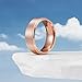 King Will 8mm Rose Gold Plated Tungsten Carbide Ring Wedding Band Matte Finish Comfort Fit, Size 9