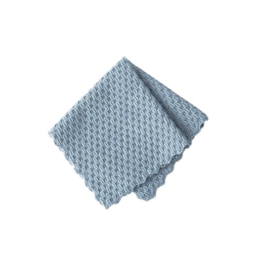 MUCKLILY 6 Piezas Paños de Cocina Absorbentes sin Aceite Unidades Toallas de Limpieza para Utensilios Ollas y Vajilla Trapos de Microfibra Azul para Cocina