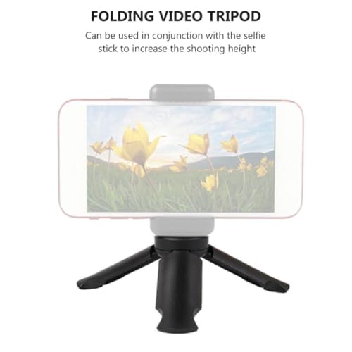 Trépied de table pliable avec interface 1/4 pouce pour téléphone portable et selfie