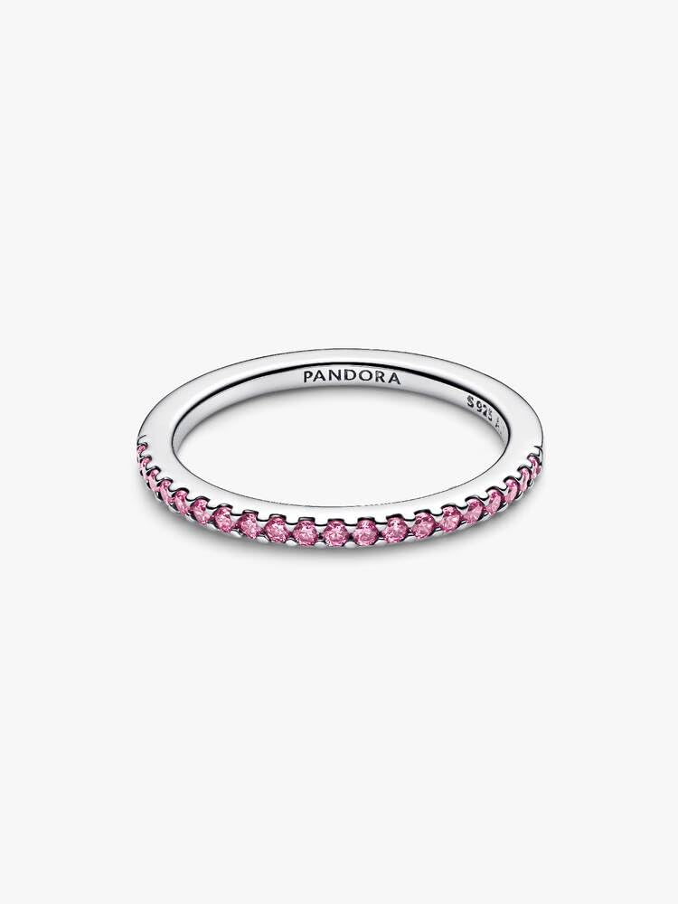 PANDORA Anillo para mujer Plata Brillante Rosa Banda 192999C02