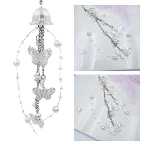 YZYDF Sweet Fringed Wind Chimes keychain Pendant Keychain Unique Phone Lanyard Backpack Ornament