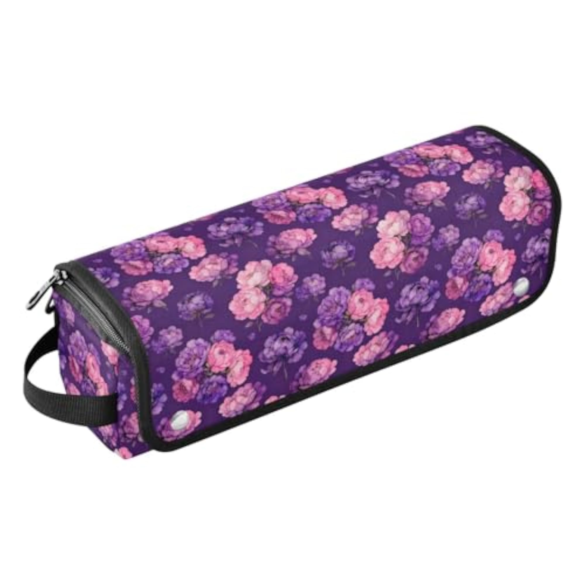 Floral Purple Hair Tools Travel Bag for Hot Tools